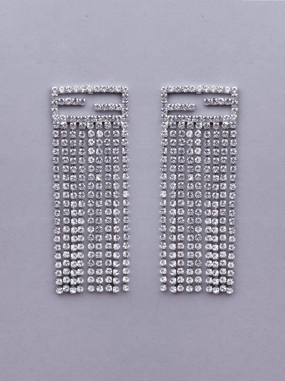 Women's Diamantã© Tassel Studded Drop Earring