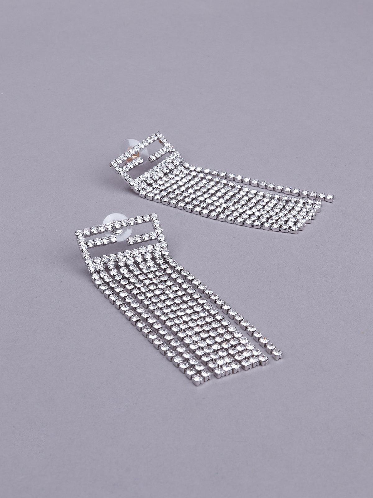 Women's Diamantã© Tassel Studded Drop Earring