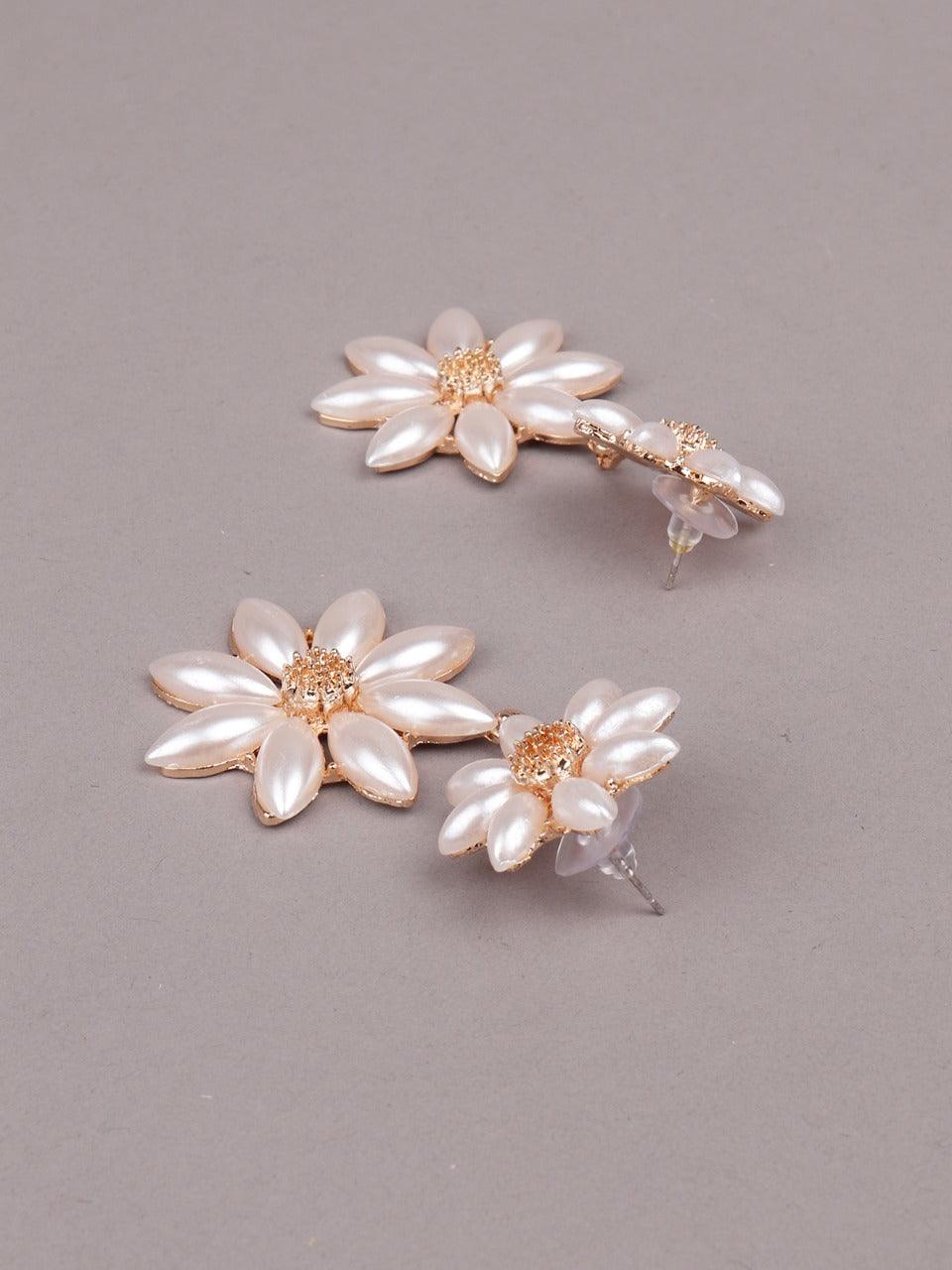 Women's Double Floral Cute Statement Earring
