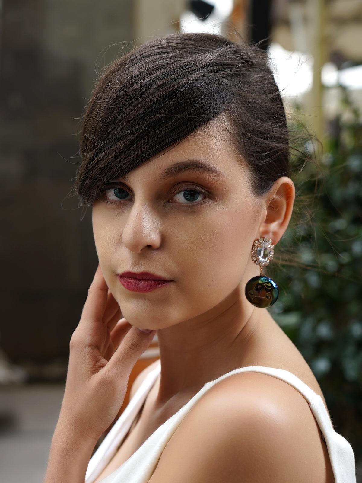 Women's Double-Shaded Dangle Earring