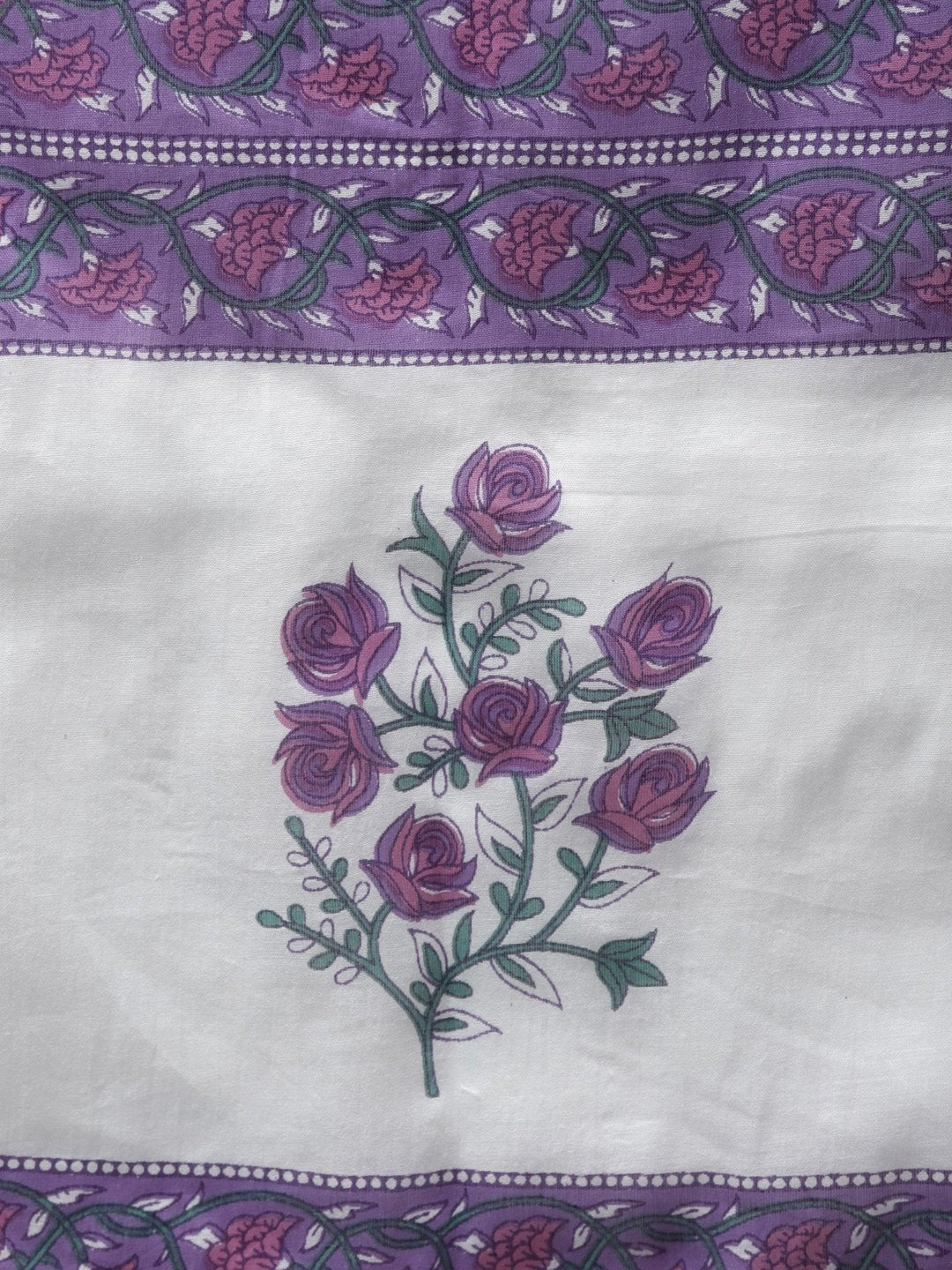 Women's Lavender & White Printed Kurta Set