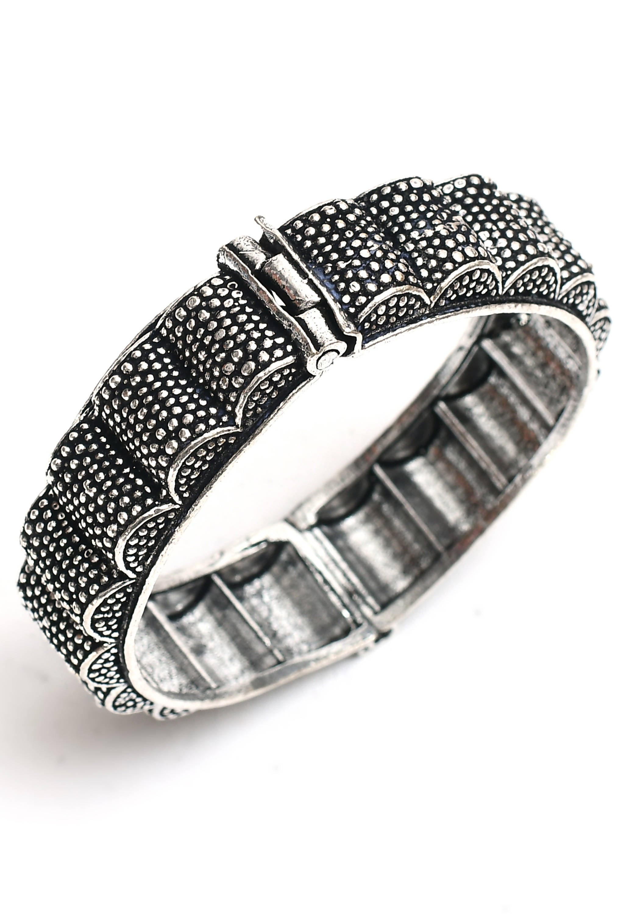 Johar Kamal Silver-Plated German Silver Bracelet Bangles