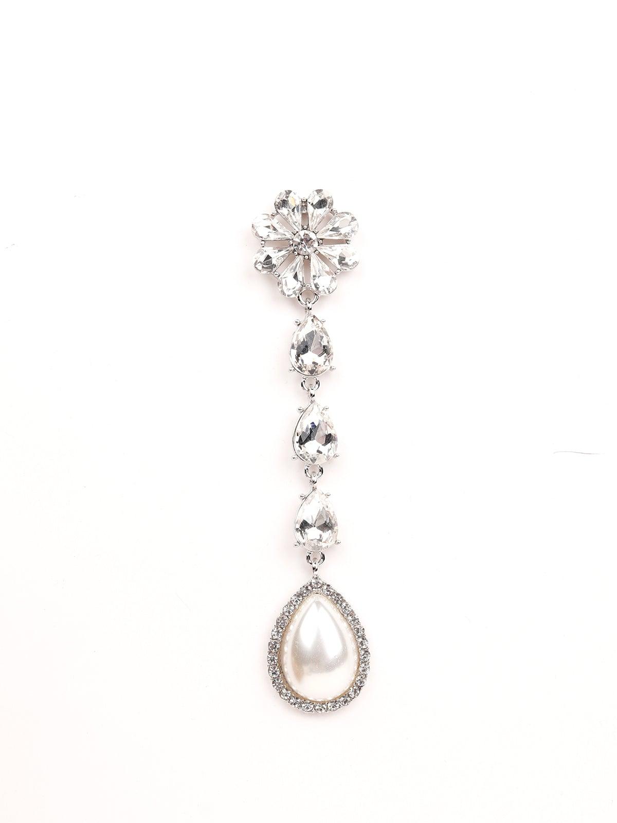 Women's Elegant Crystal And Pearl Drop Earring