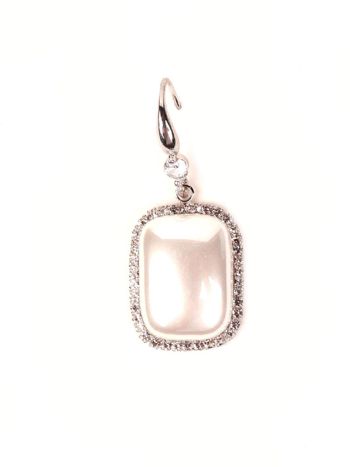 Women's Elegant Crystal Stone Drop Earrings -Silve