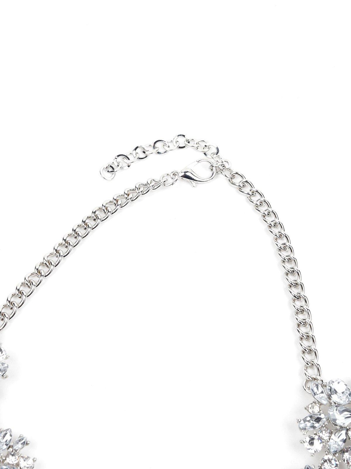 Women's Elegant Floral Crystal-Embellished Necklac