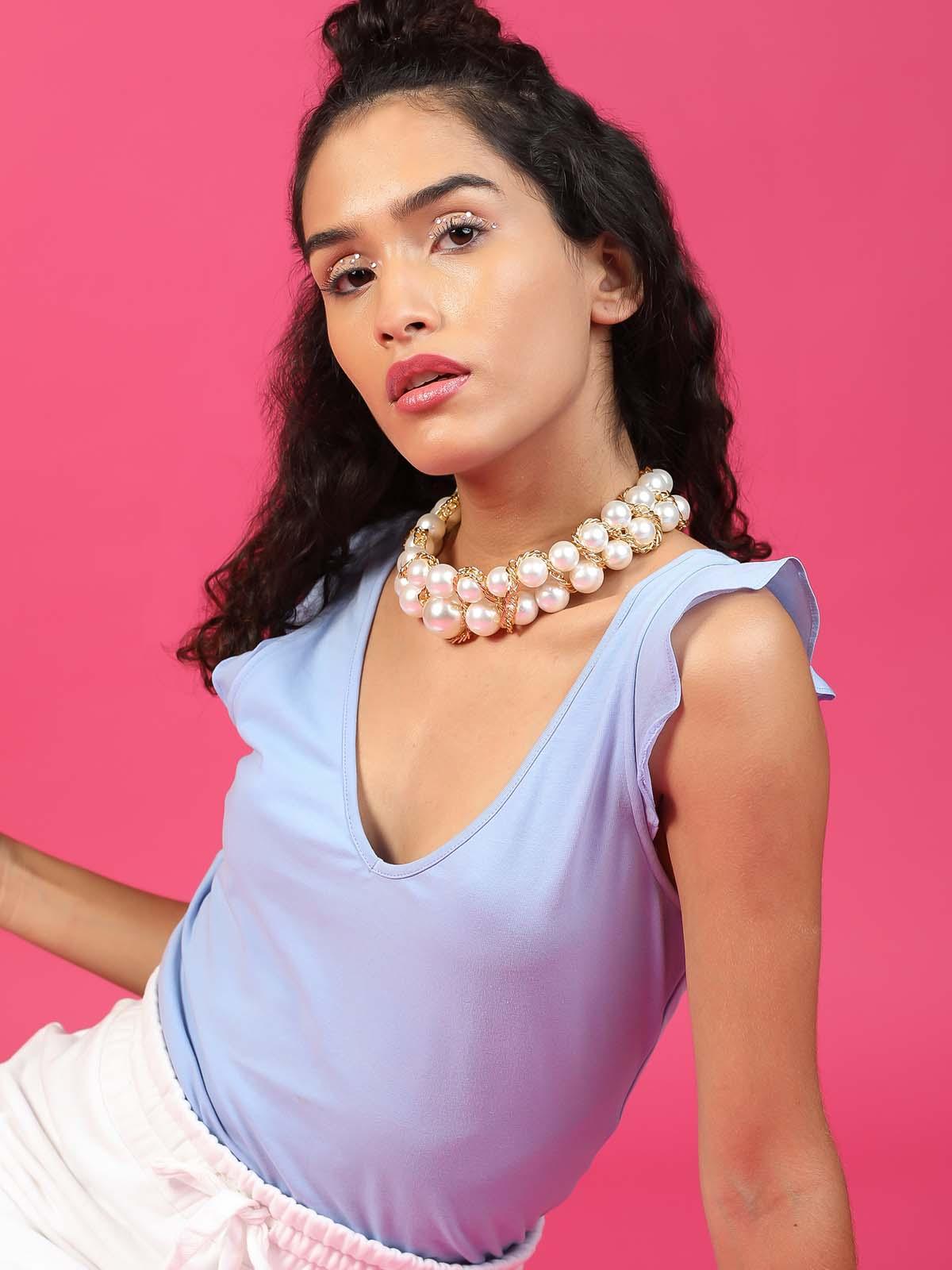 Women's Elegant White Artifical Pearl Gorgous Necklac