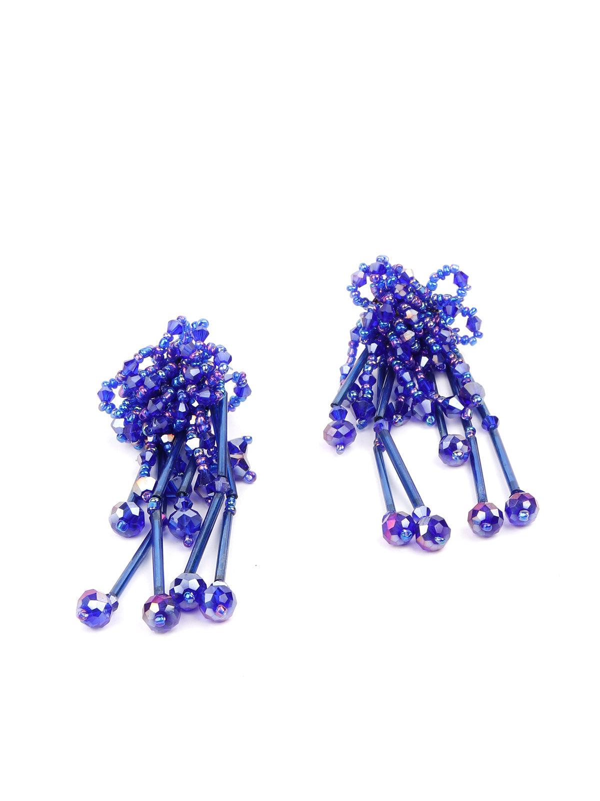 Women's Eletric Blue Stunning Statement Earring
