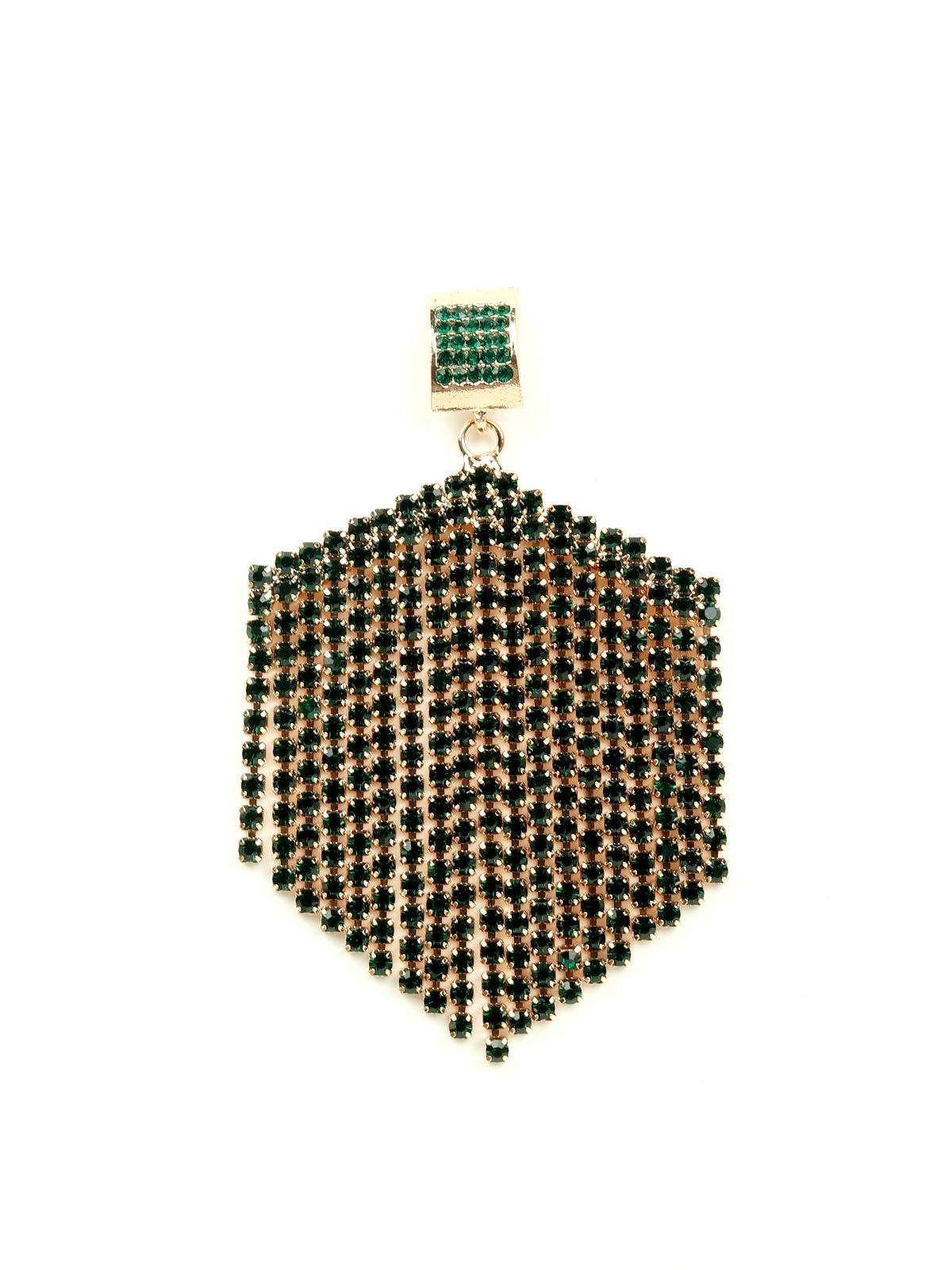 Women's Emerald Green Tassel Drop Earring