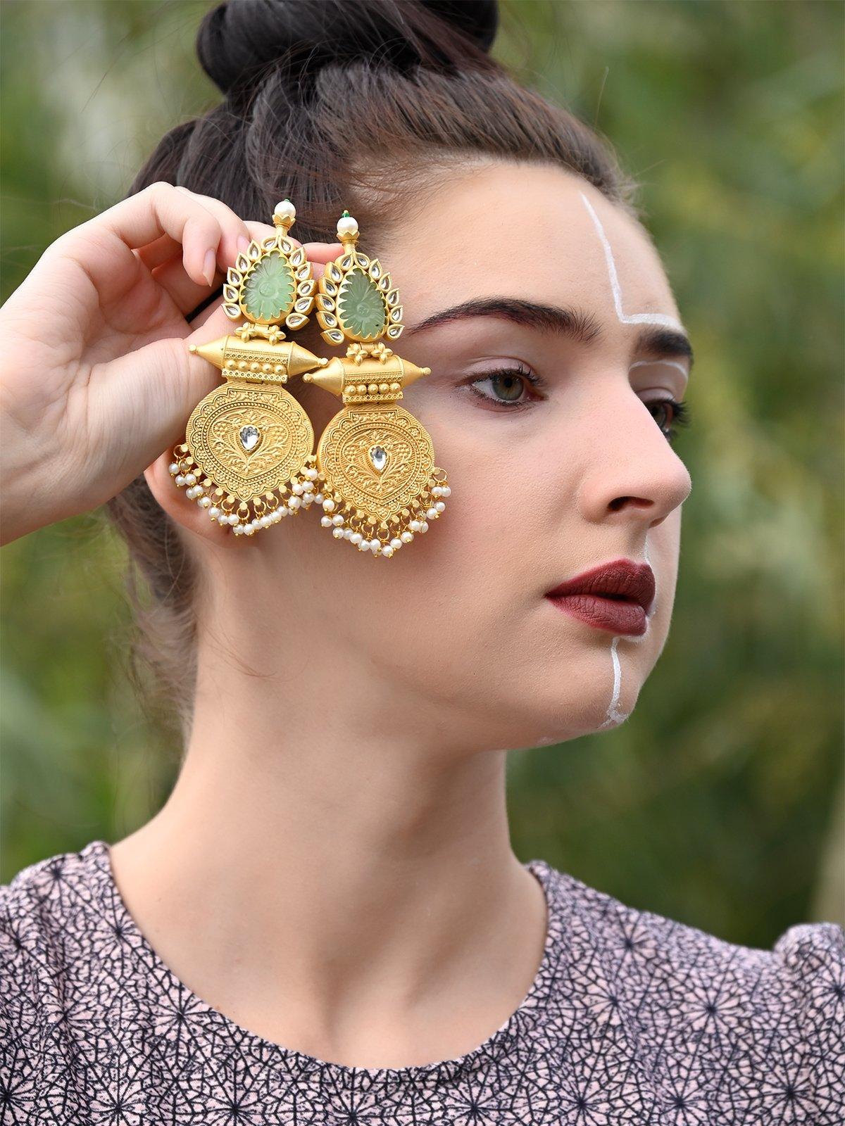 Women's Ethnic Golden Dangler