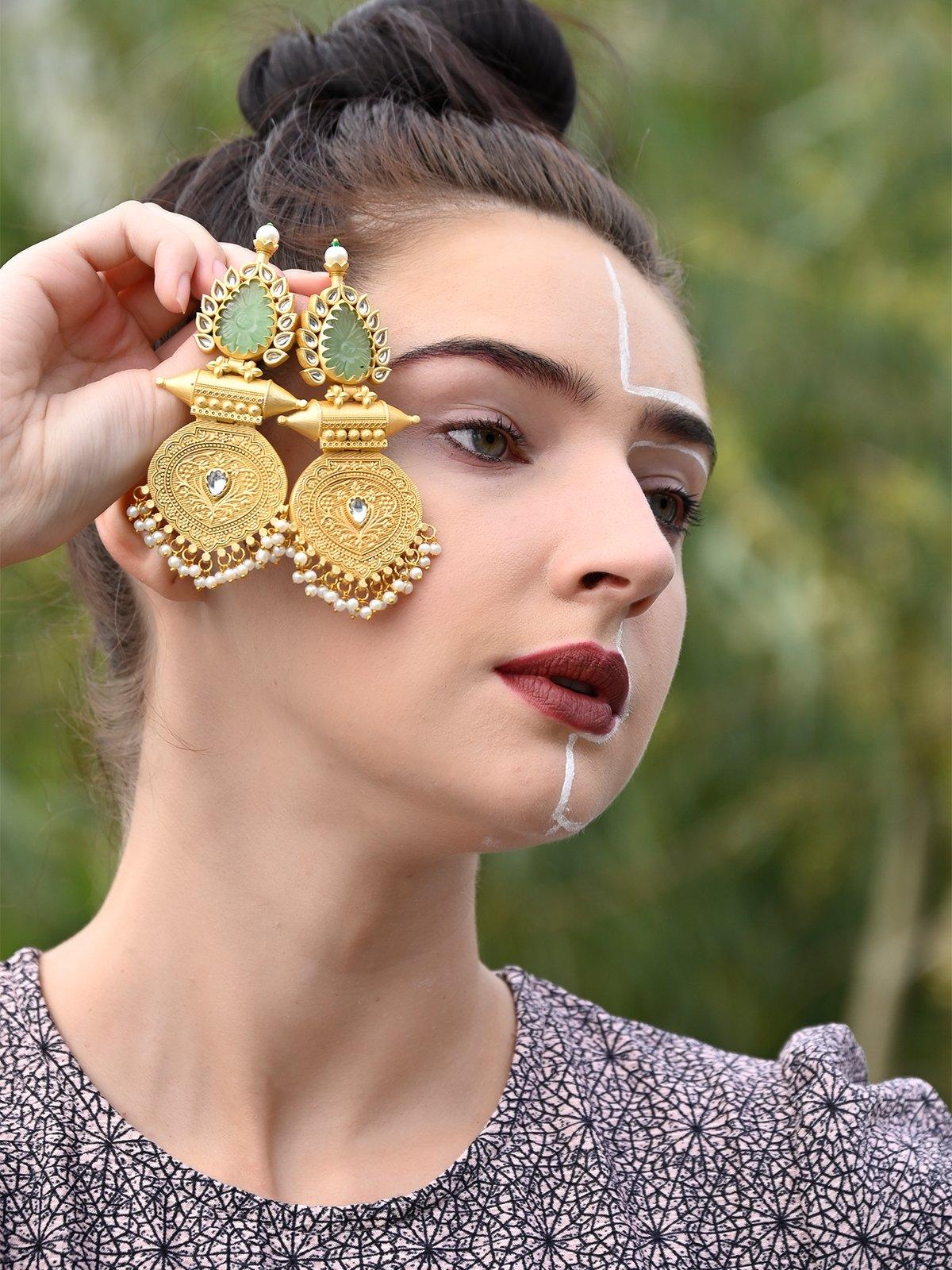 Women's Ethnic Golden Dangler