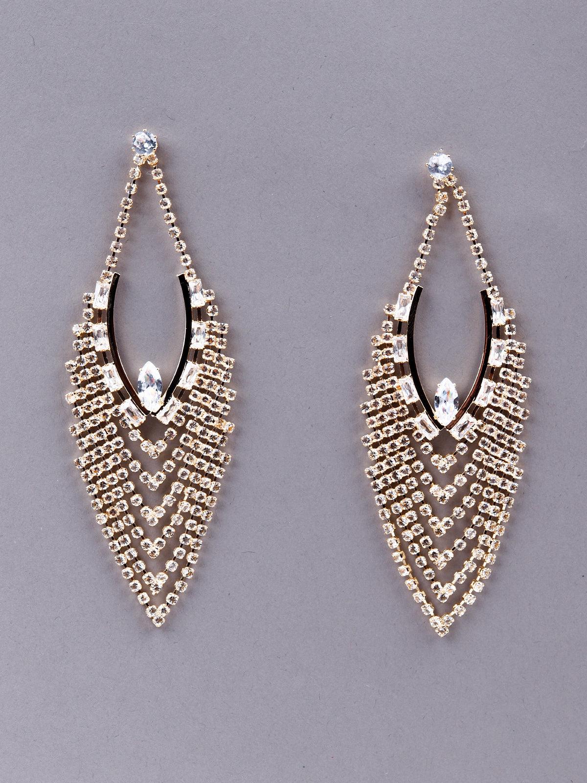 Women's Exquisite Almond-Shaped Crystal Earring