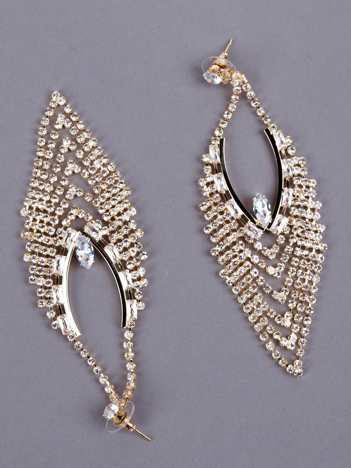 Women's Exquisite Almond-Shaped Crystal Earring