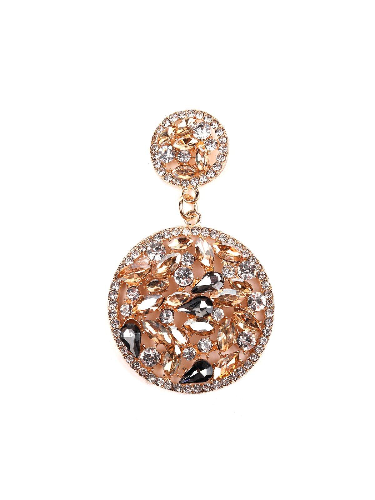 Women's Exquisite Double Rounded Crystal Earring