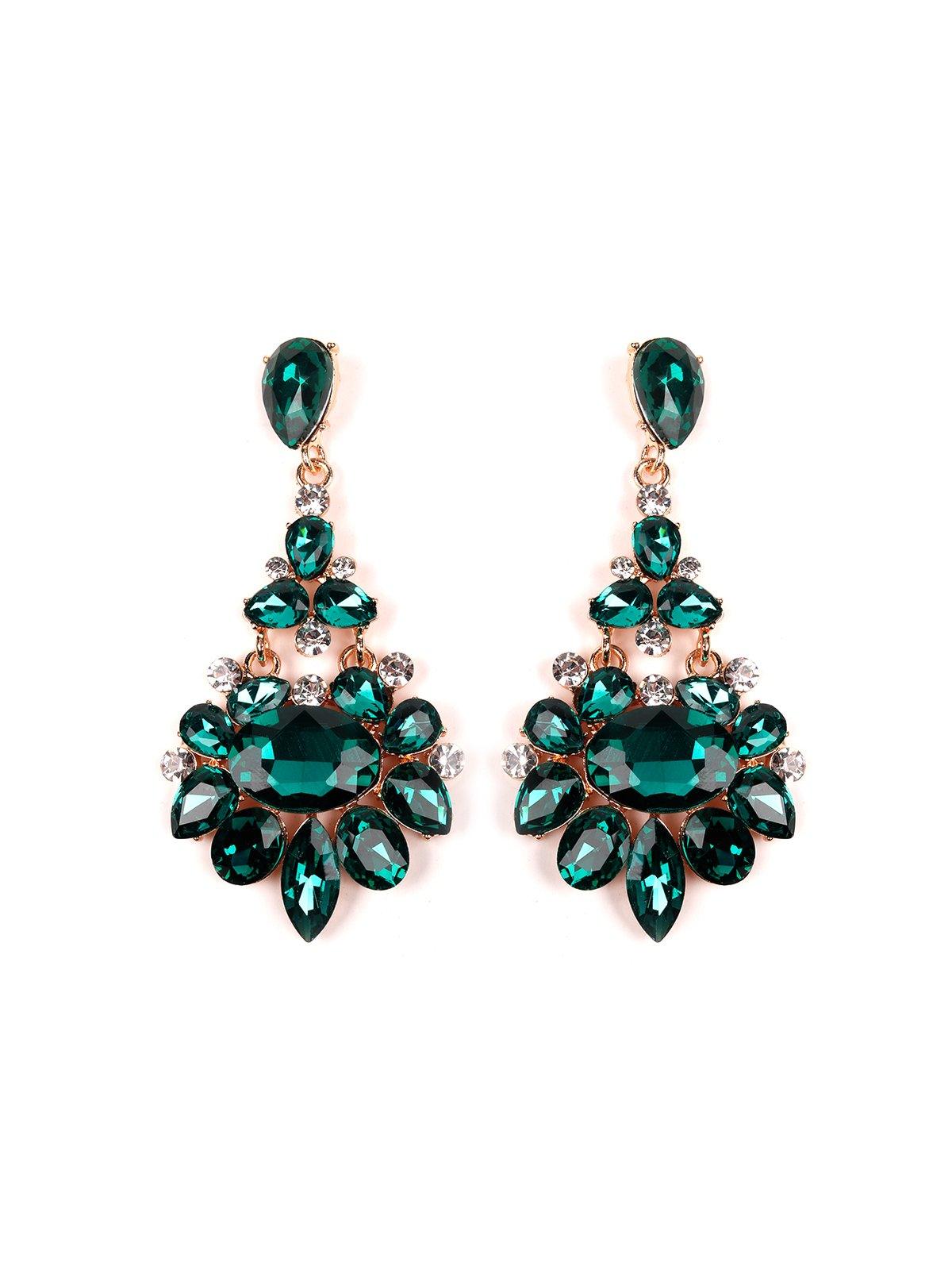 Women's Exquisite Emerald Drop Earring