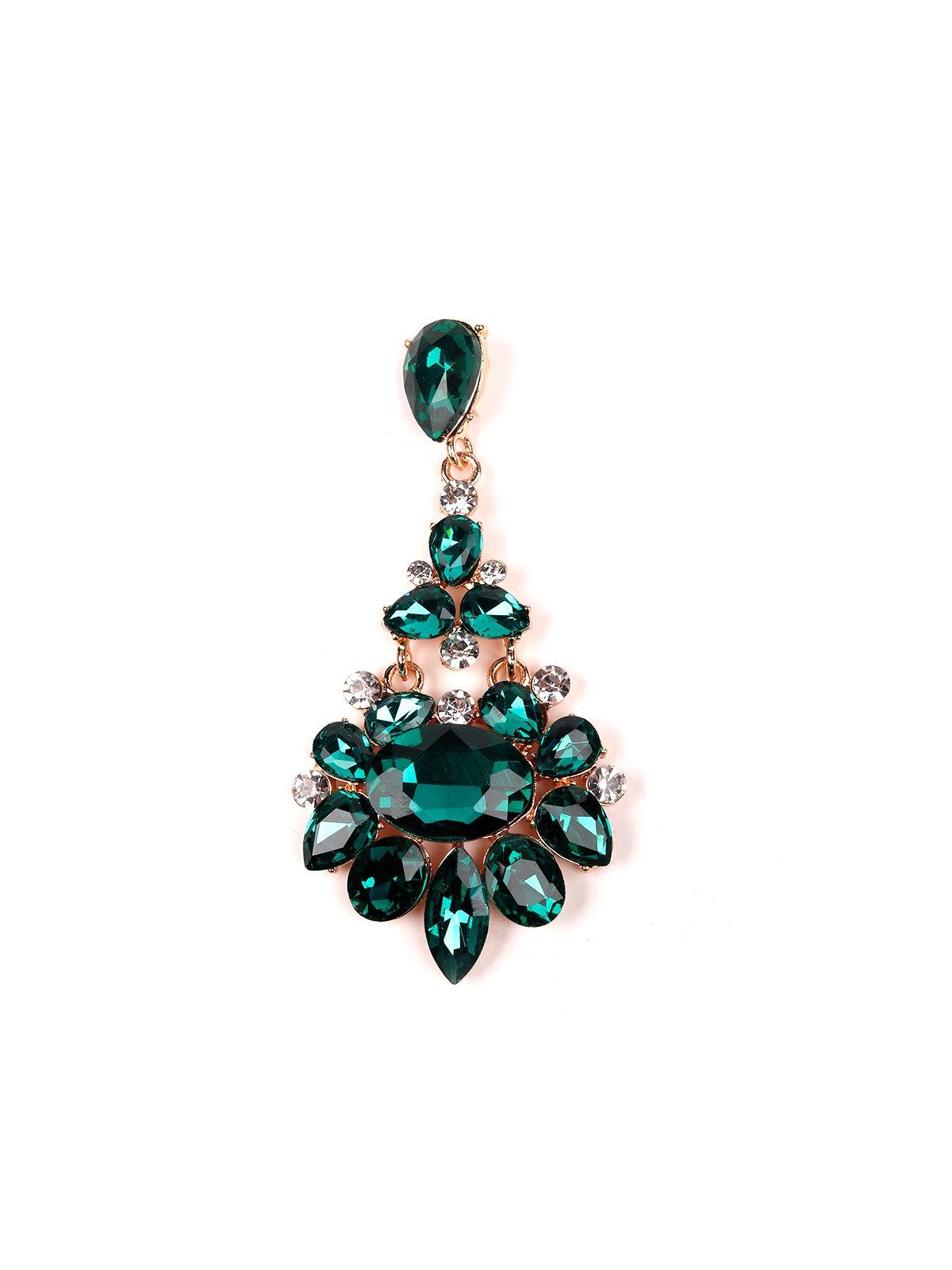 Women's Exquisite Emerald Drop Earring