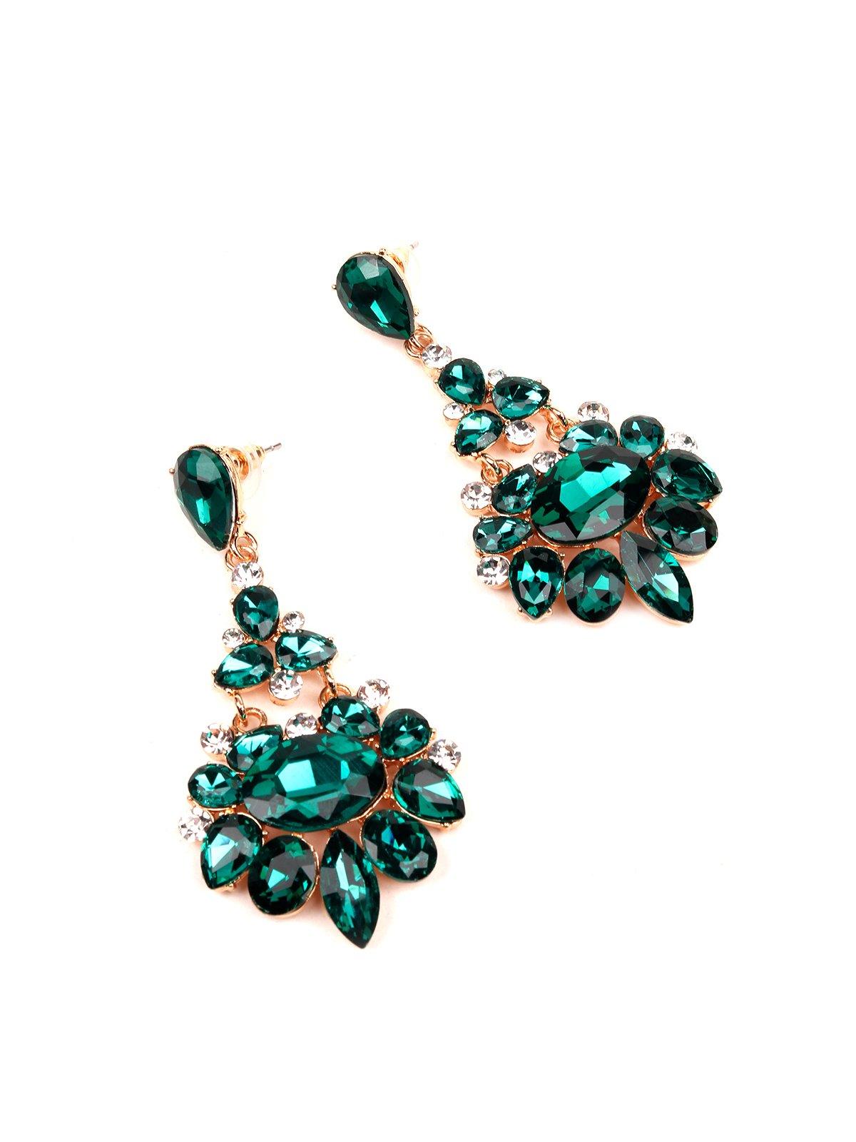 Women's Exquisite Emerald Drop Earring