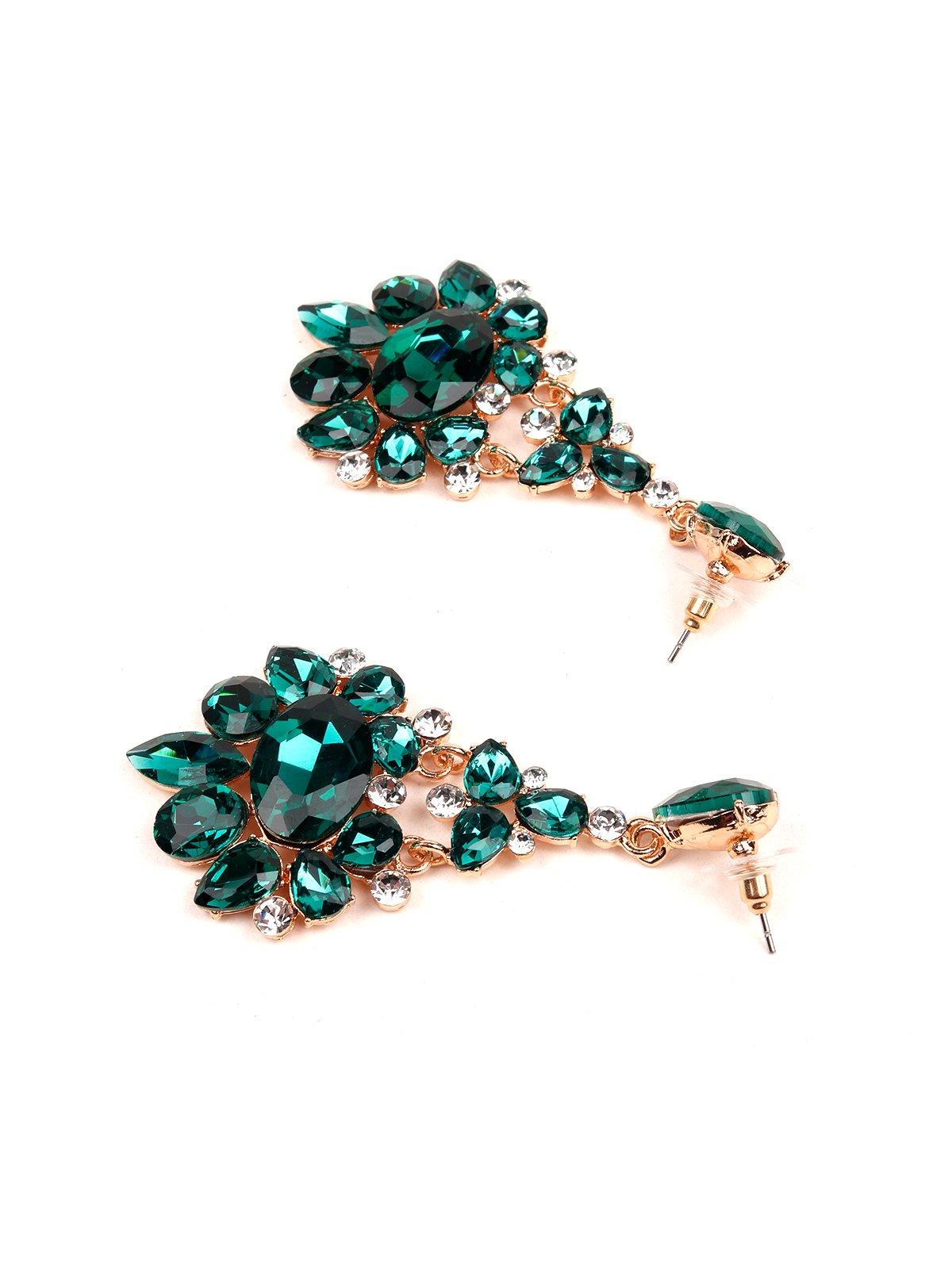 Women's Exquisite Emerald Drop Earring