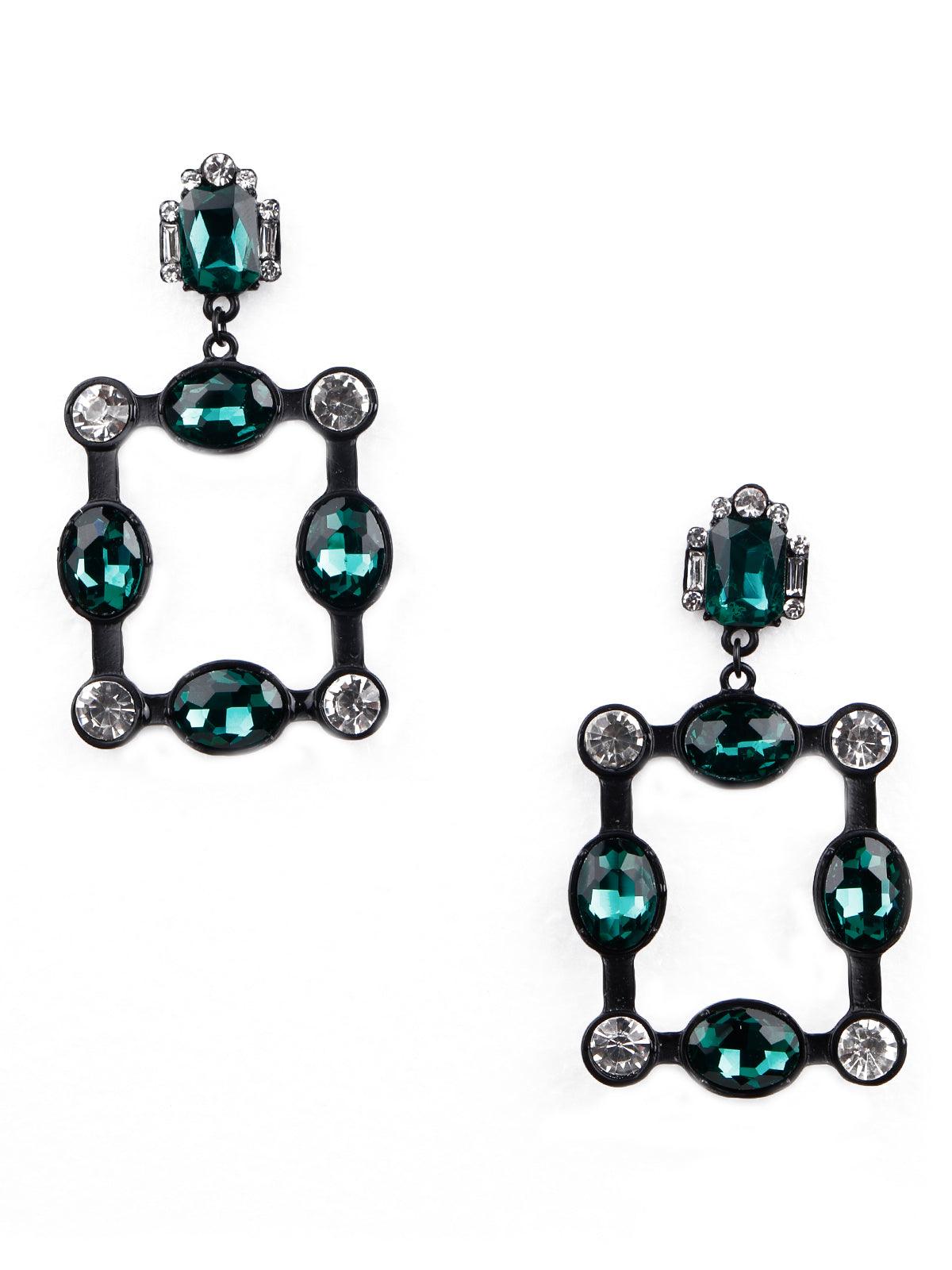 Women's Exquisite Green Statement Drop Earring