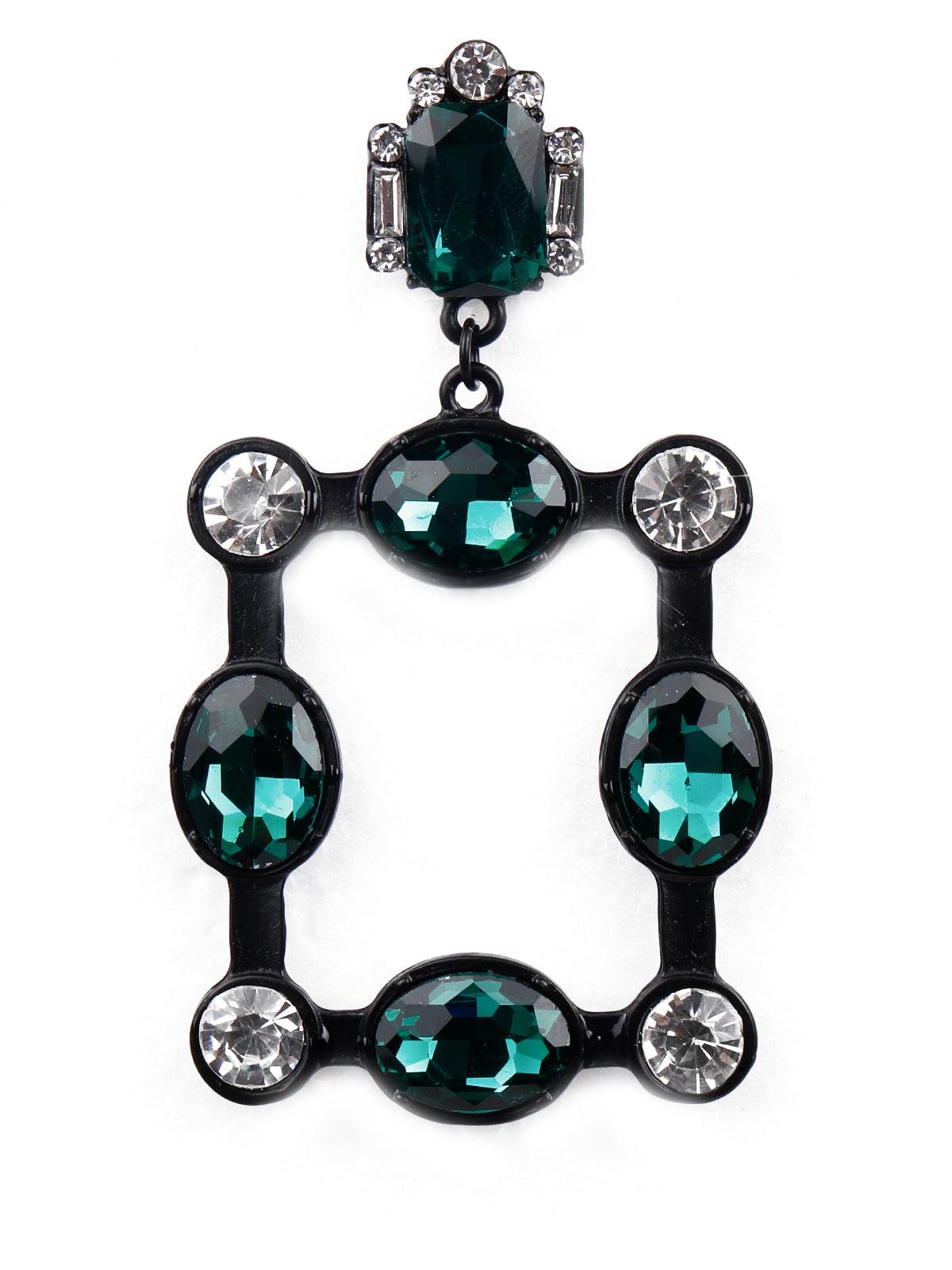 Women's Exquisite Green Statement Drop Earring