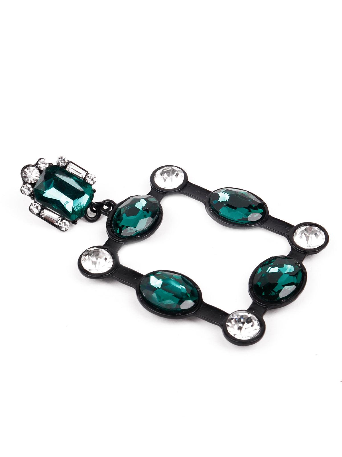 Women's Exquisite Green Statement Drop Earring