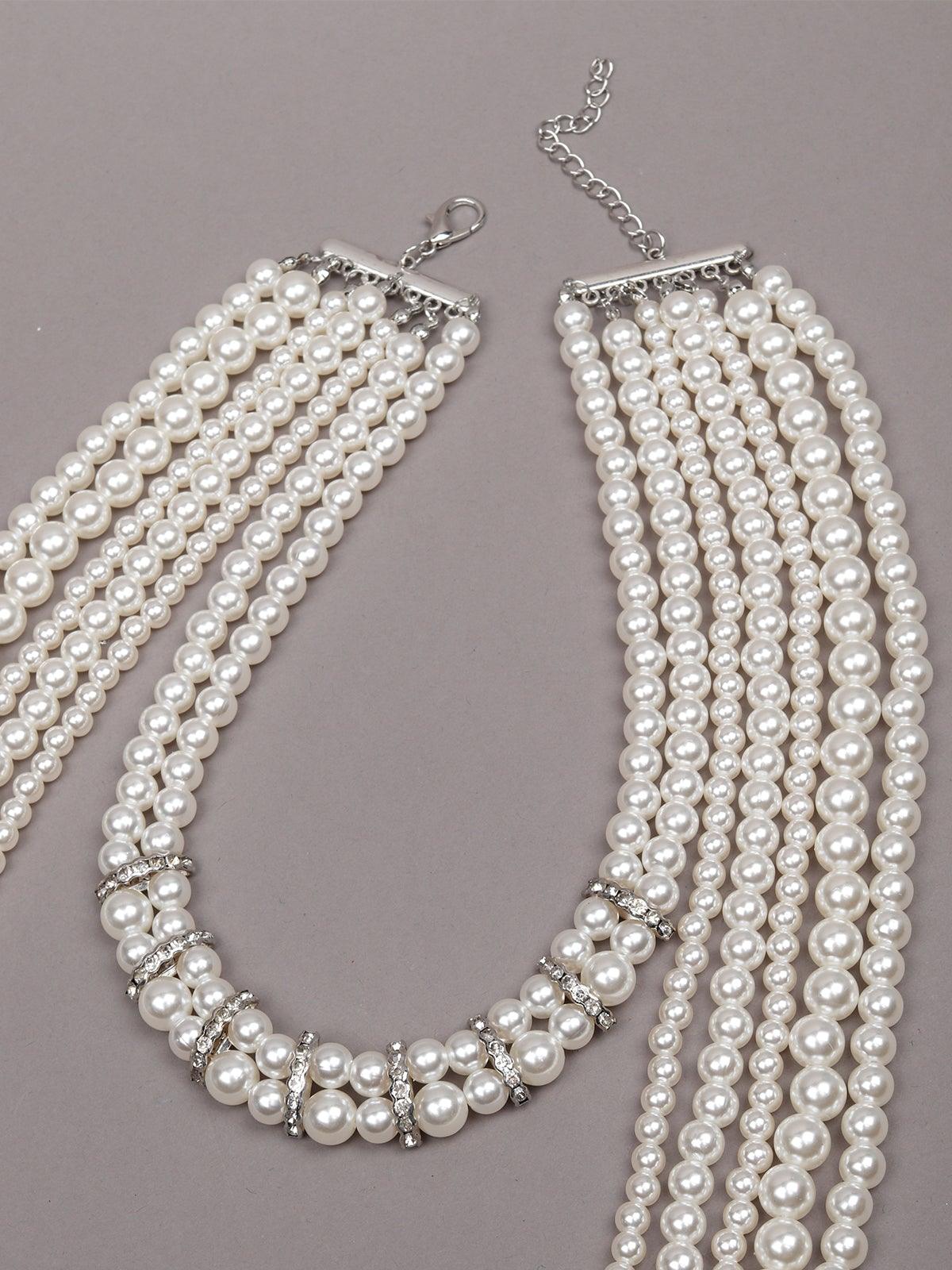 Women's Exquisite Long Overlapping Pearl Necklac