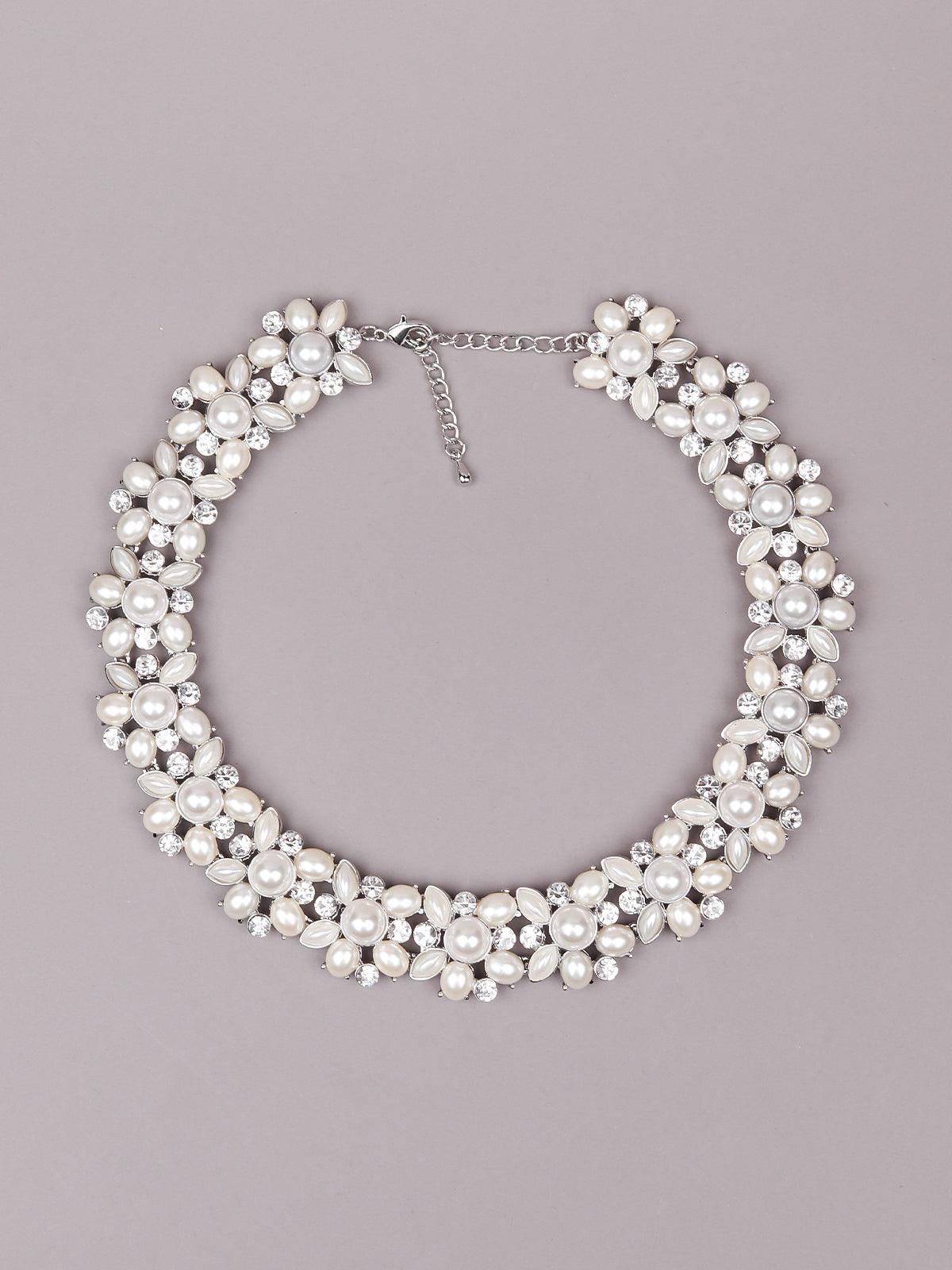 Women's Exquisite Pearl Choker Necklace Se