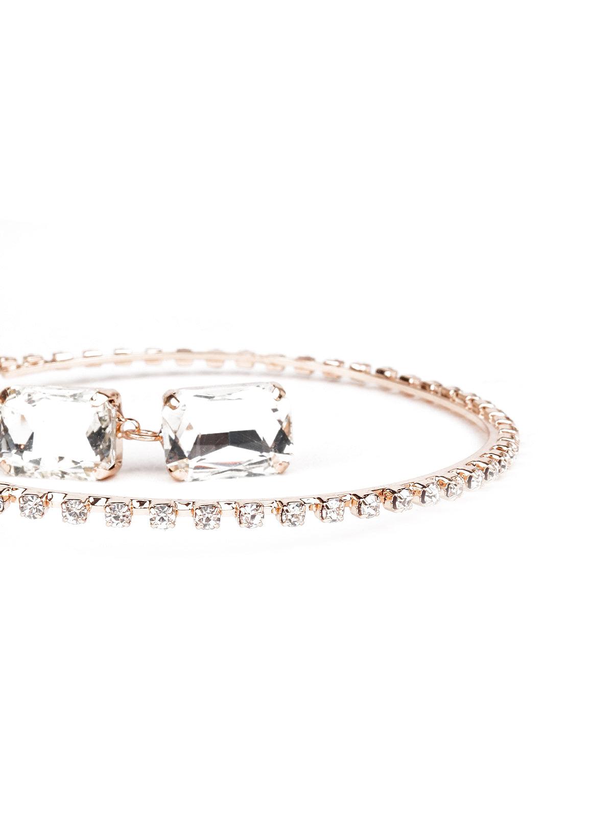 Women's Exquisite Studded Drop-Hoop Earring