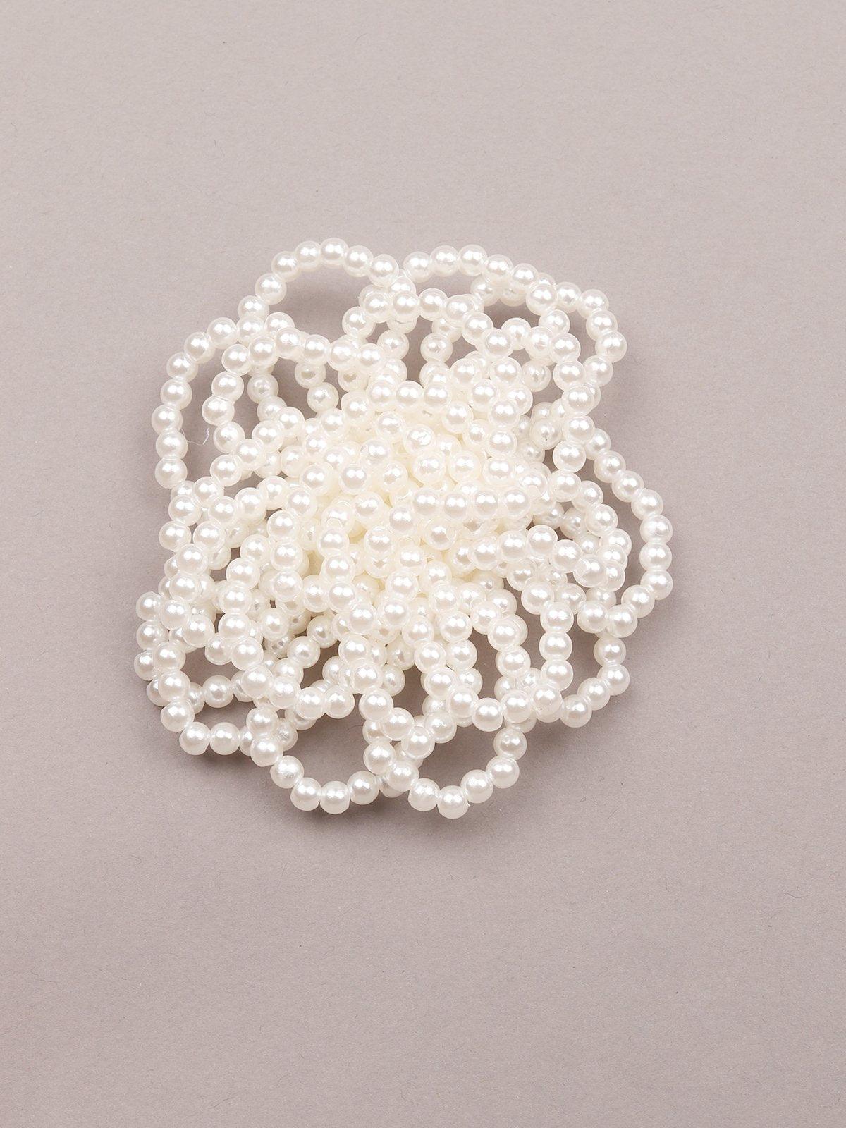 Women's Exquisite White Beaded Floral Earring
