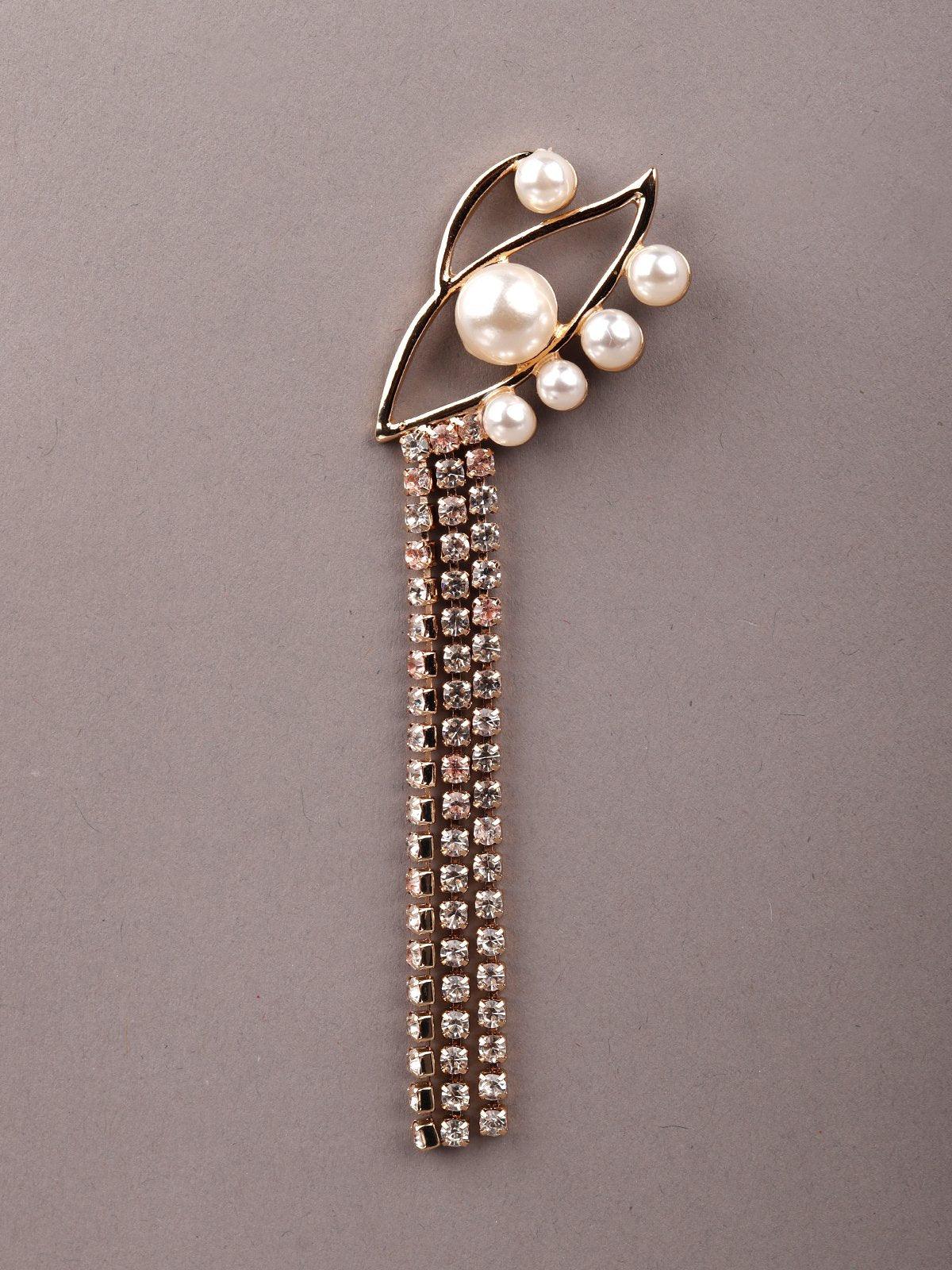 Women's Eye Shaped Moti Tassel Dash Earring