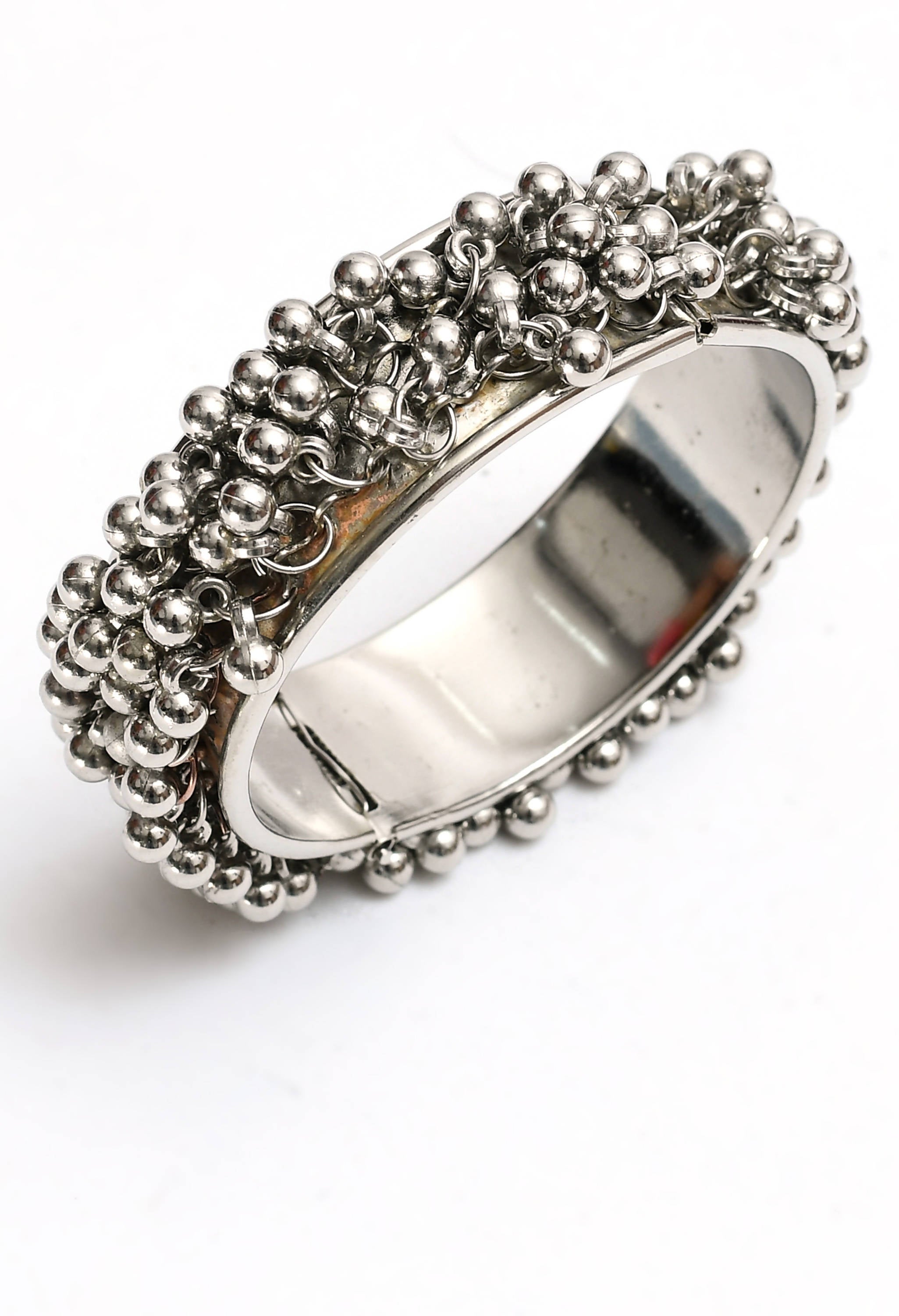 Johar Kamal Oxidised Silver-Plated Ghungroo Btacelet