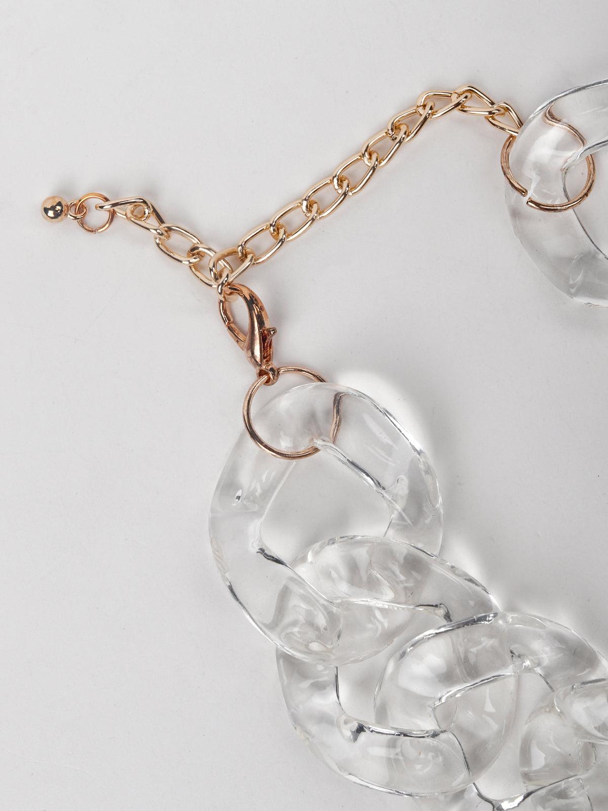 Women's Fashion-Forward Chunky Transparent Necklac