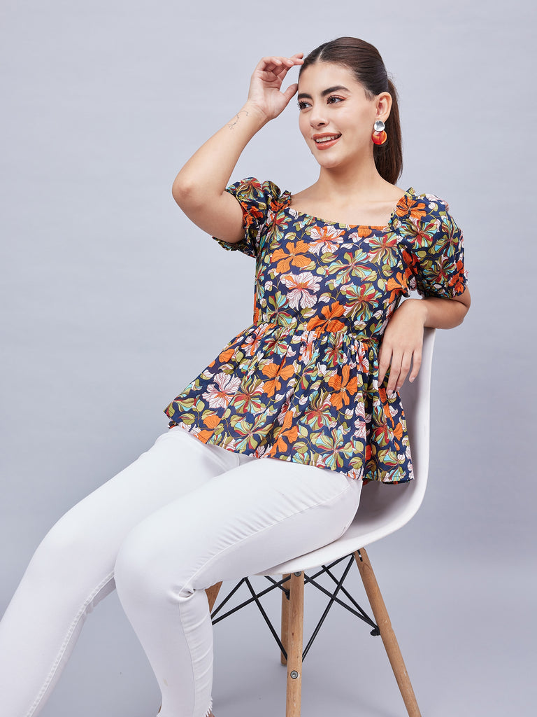 Women's Peach Cotton Solid Pant