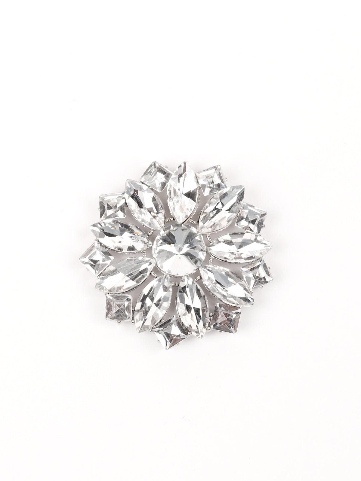 Women's Floral Crystal Statement Earring