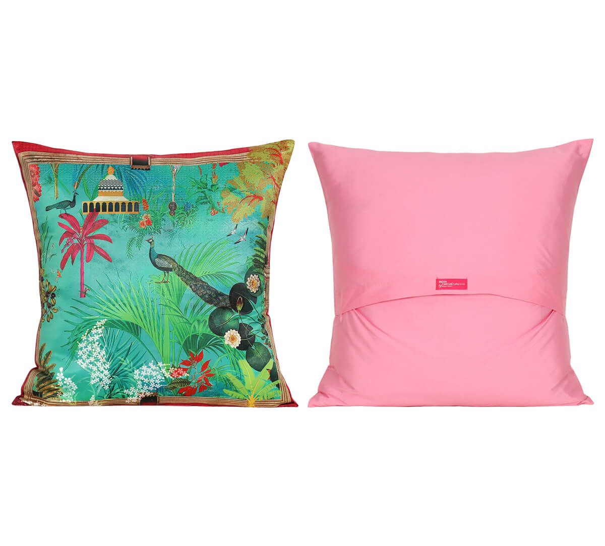 Floral Mystique Satin Blend Cushion Cover Set of 5