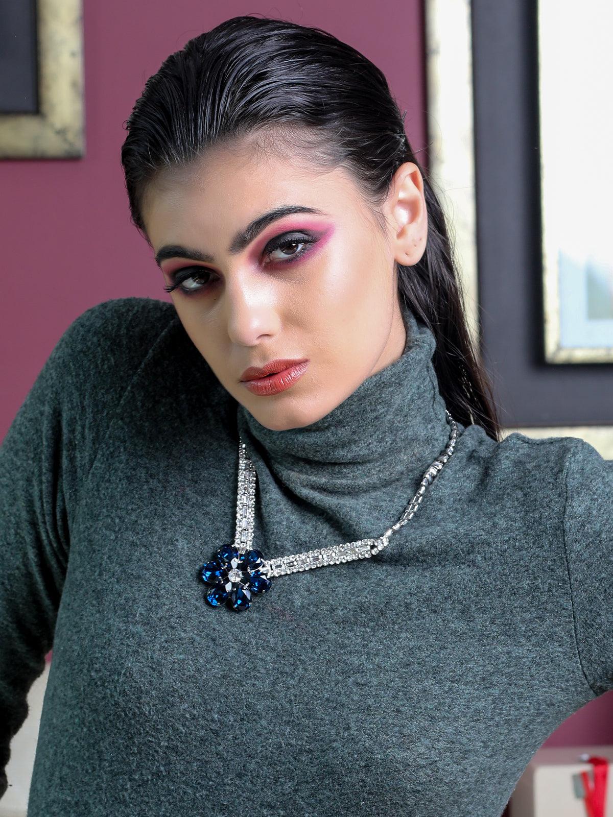 Women's Floral Pendant Princess Necklac