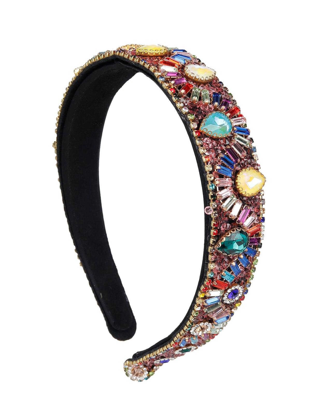 Women's Fully Loaded Multicoloured Crystal Hairban
