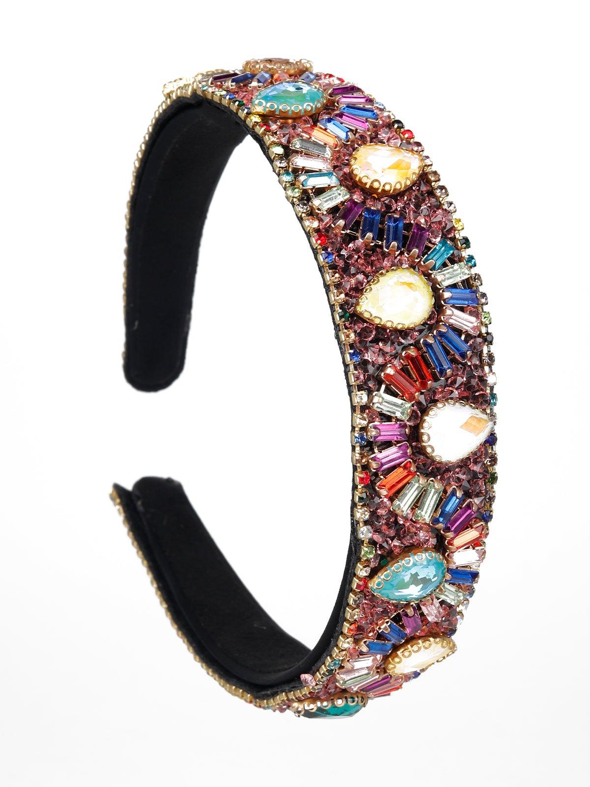 Women's Fully Loaded Multicoloured Crystal Hairban