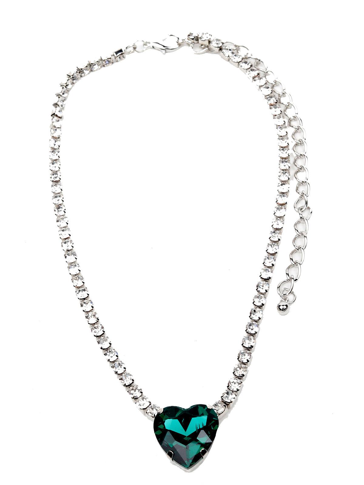 Women's Fully Studded Crystal Statement Three Piece Necklace Se