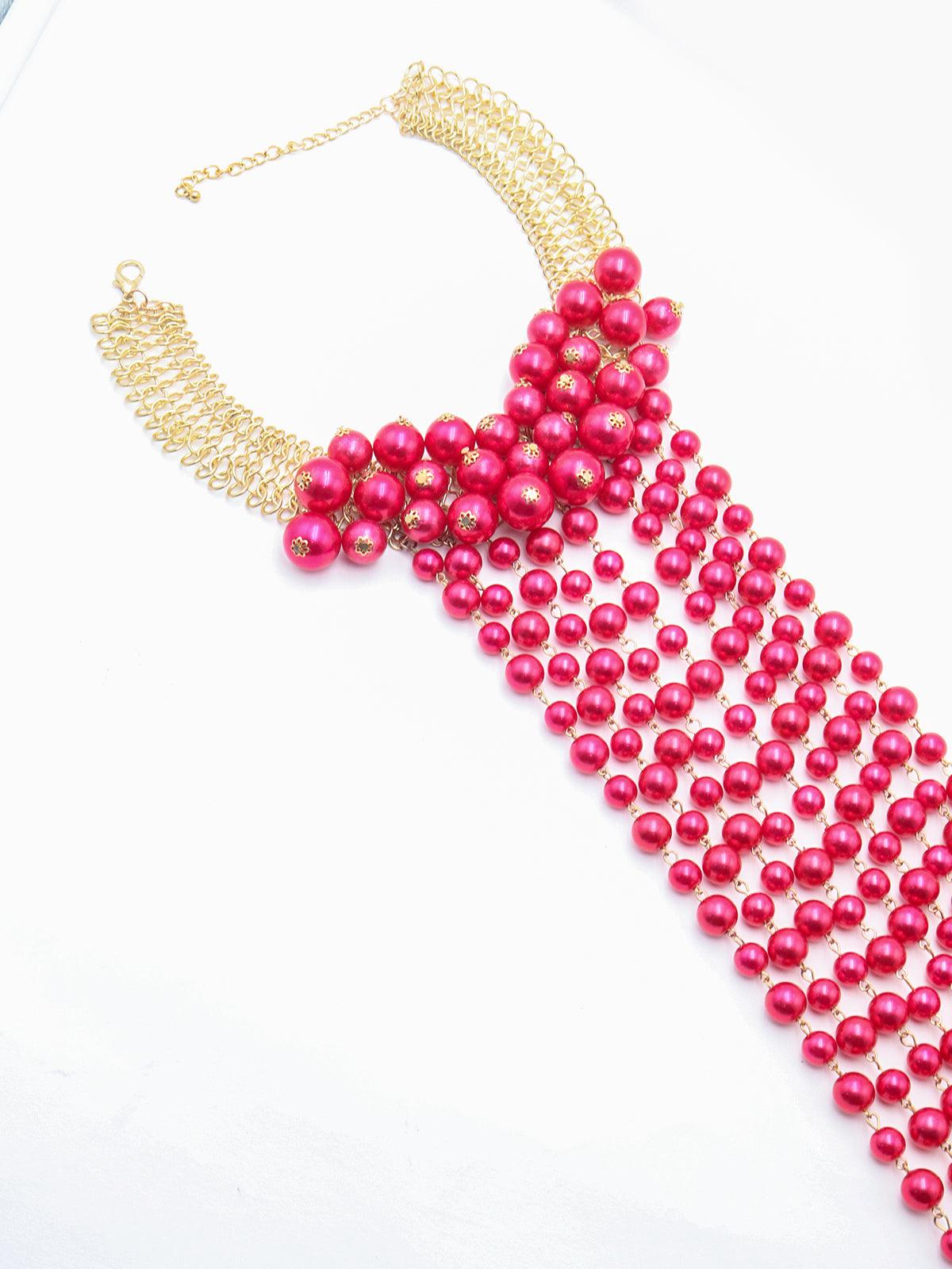 Women's Fuschia Pink Long Neck Chai