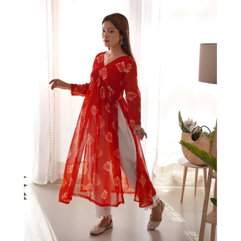 Women's Red Pearl Coral Set