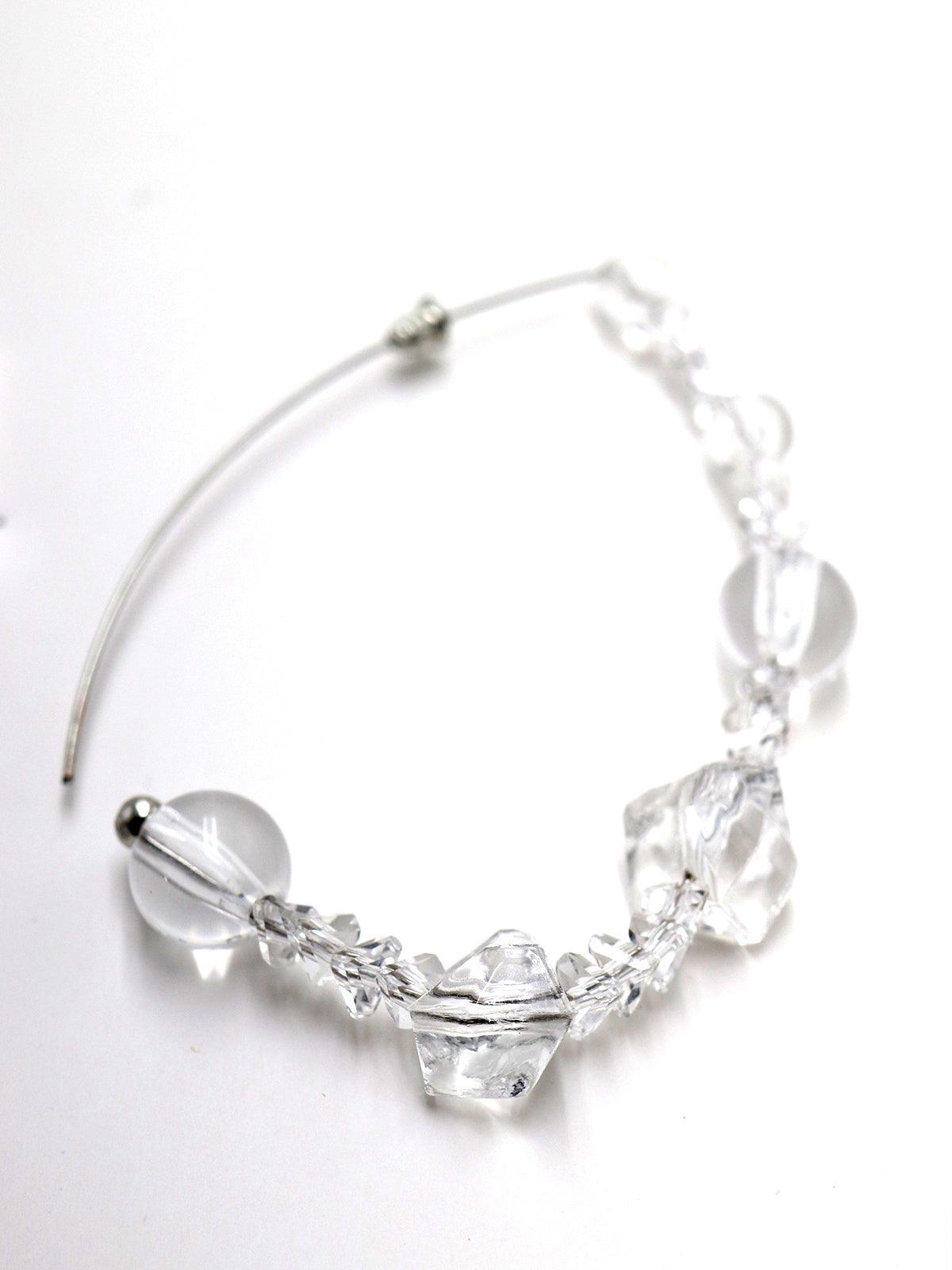 Women's Glass Stone Hoop Earring