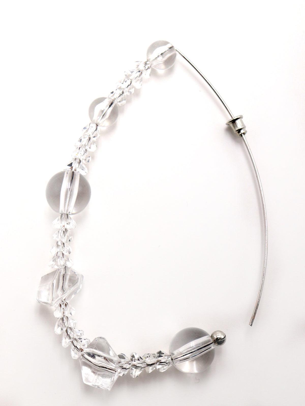 Women's Glass Stone Hoop Earring