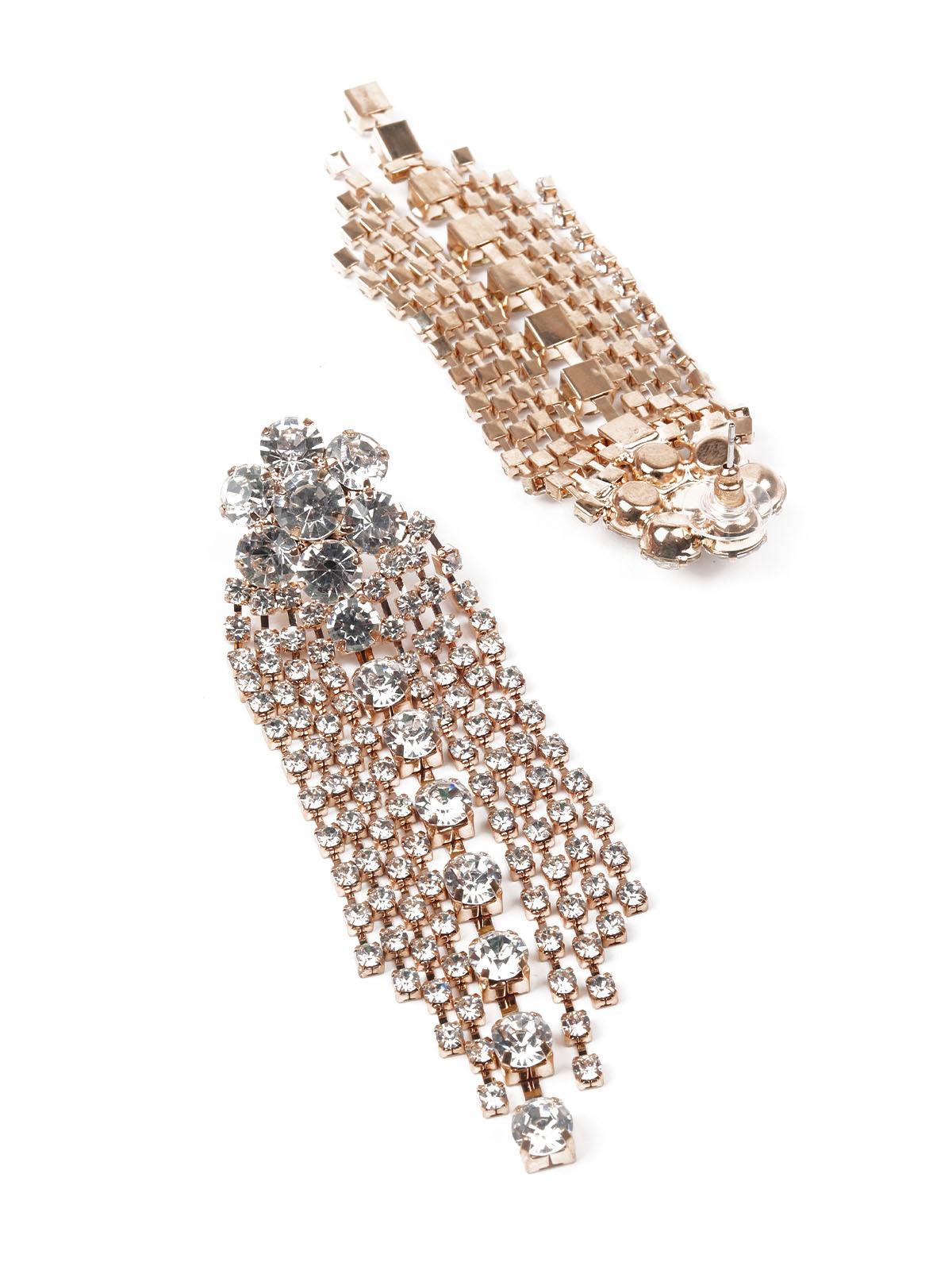 Women's Gold And White Dangler Earring