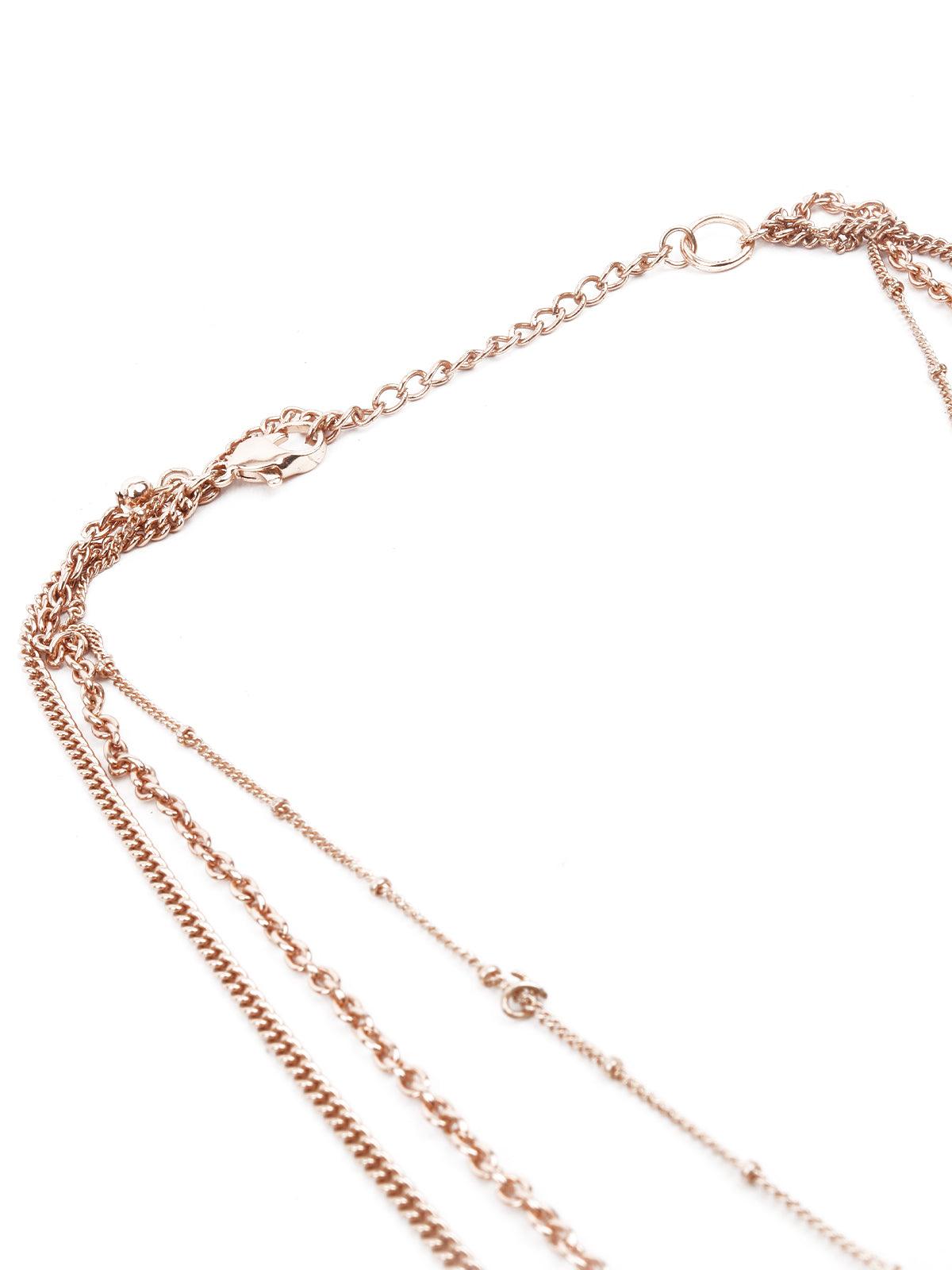 Women's Gold And White Shell Neck Piec