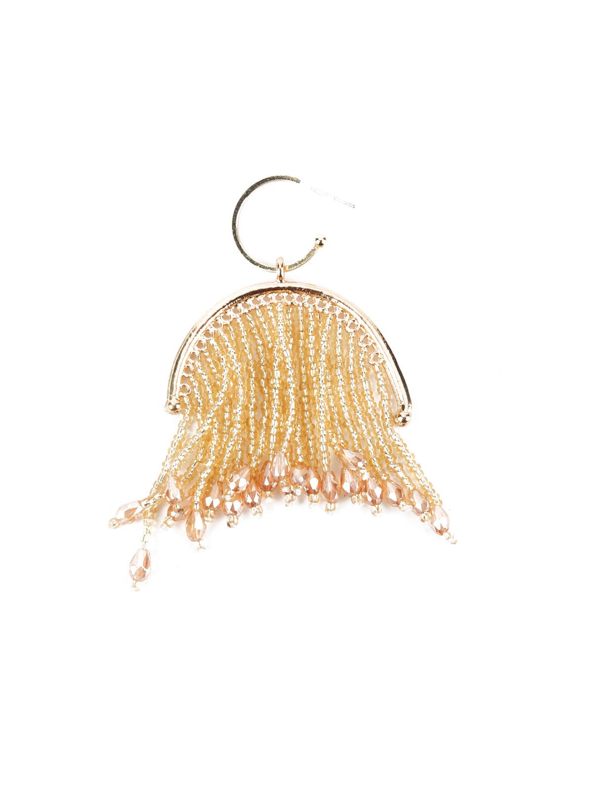 Women's Gold Beads Tassels Earring