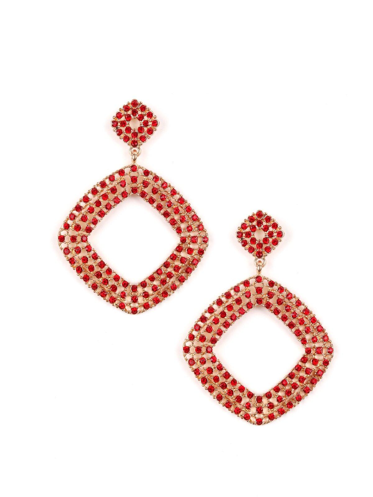 Women's Gold Crystal Embellished Earring