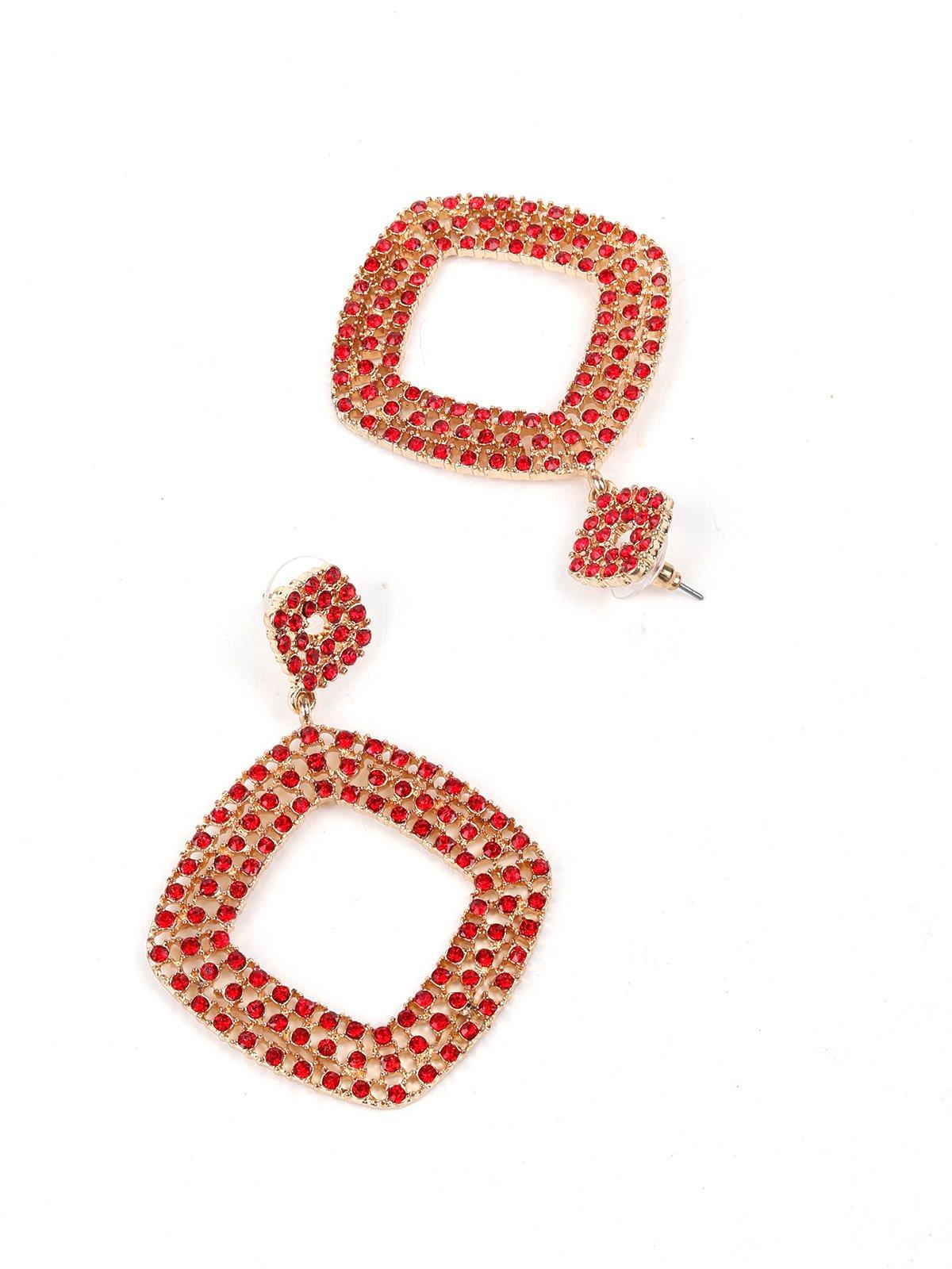 Women's Gold Crystal Embellished Earring