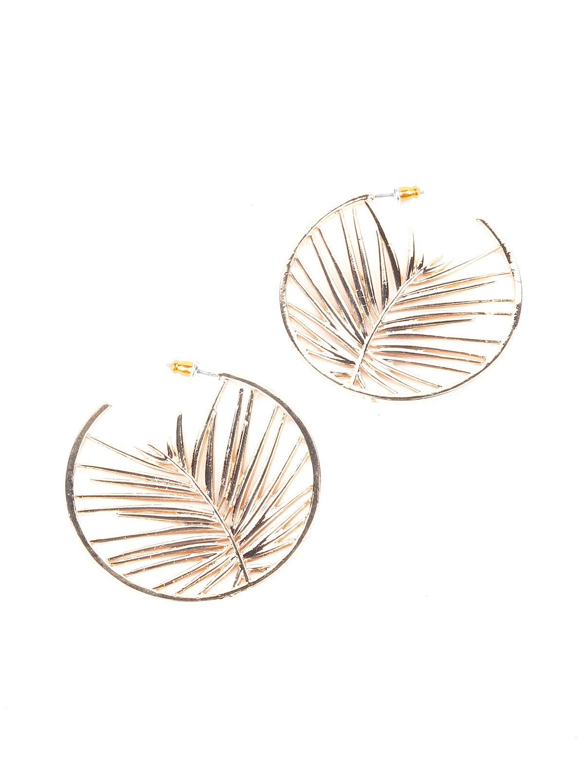 Women's Gold Plated Hoop Statement Earring