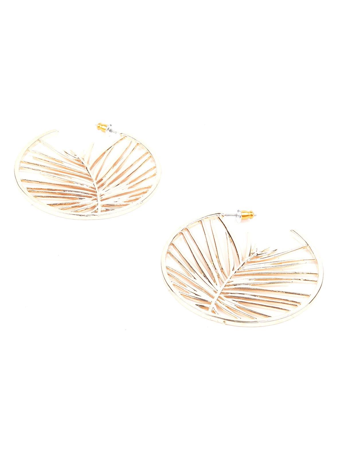 Women's Gold Plated Hoop Statement Earring