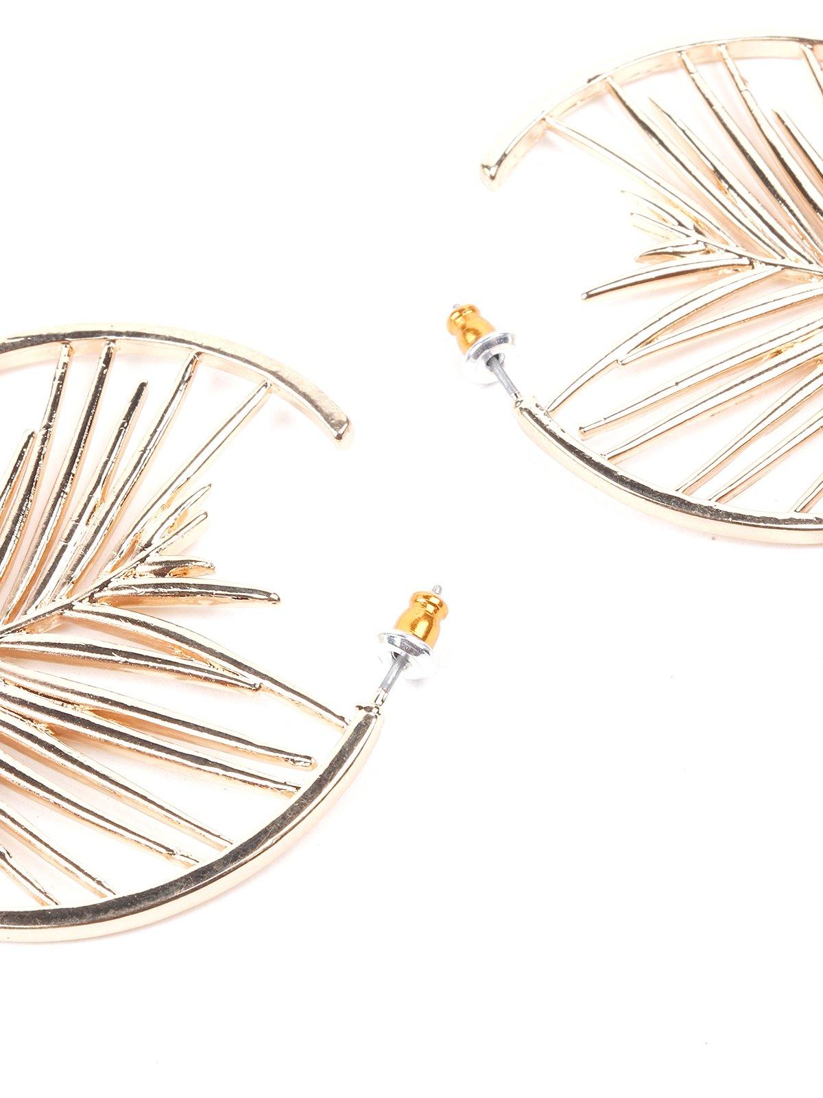 Women's Gold Plated Hoop Statement Earring